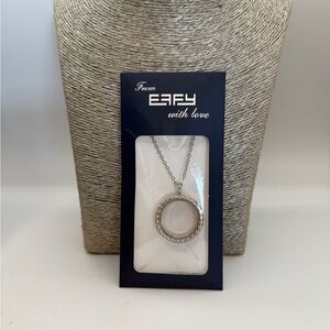 EFFY WITH LOVE PENDANT LONG CHAIN NECKLACE SILVER TONE -  IN ORIGINAL PACKAGE
